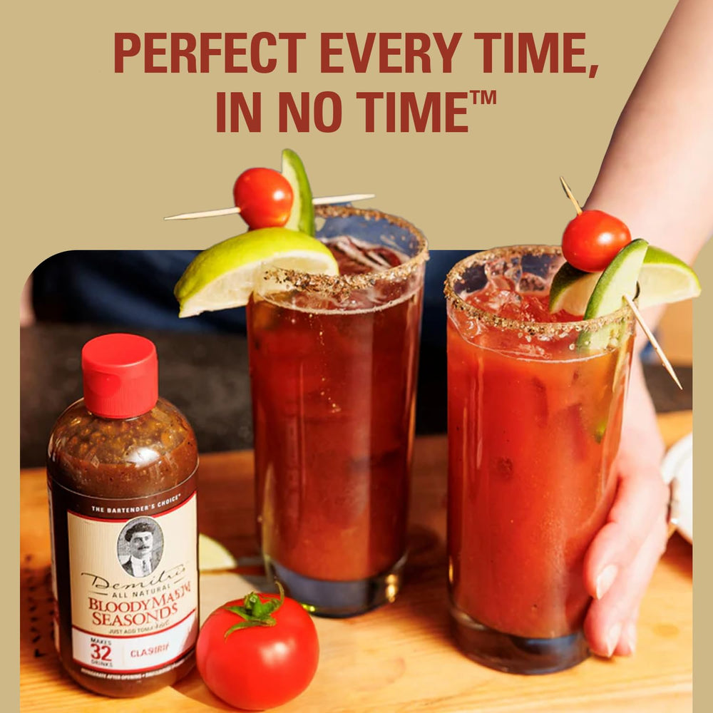 Demitri's 8oz bottle packaging for convenient home use