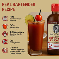 Demitri's Bloody Mary Seasoning pour into tomato juice for balanced mix