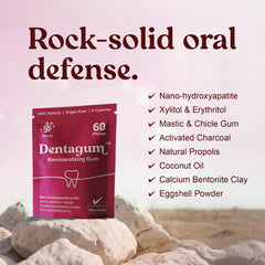 Dentagum gum with xylitol for potential cavity-friendly acidity control.