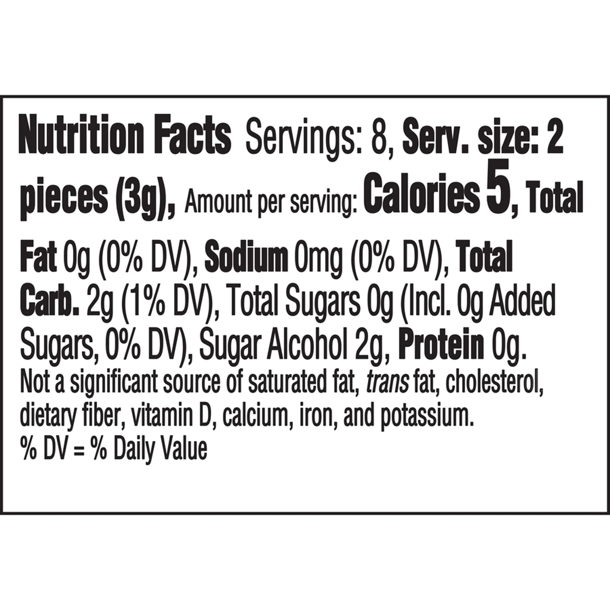 Dentyne Fire Spicy Cinnamon gum nine-pack side view, easy to stash in pockets or bags.