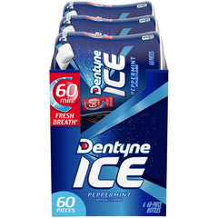 Dentyne Ice Peppermint bottle for quick breath refresh.