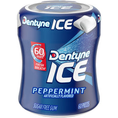 Dentyne Ice Peppermint cubes-closeup with mint aroma.