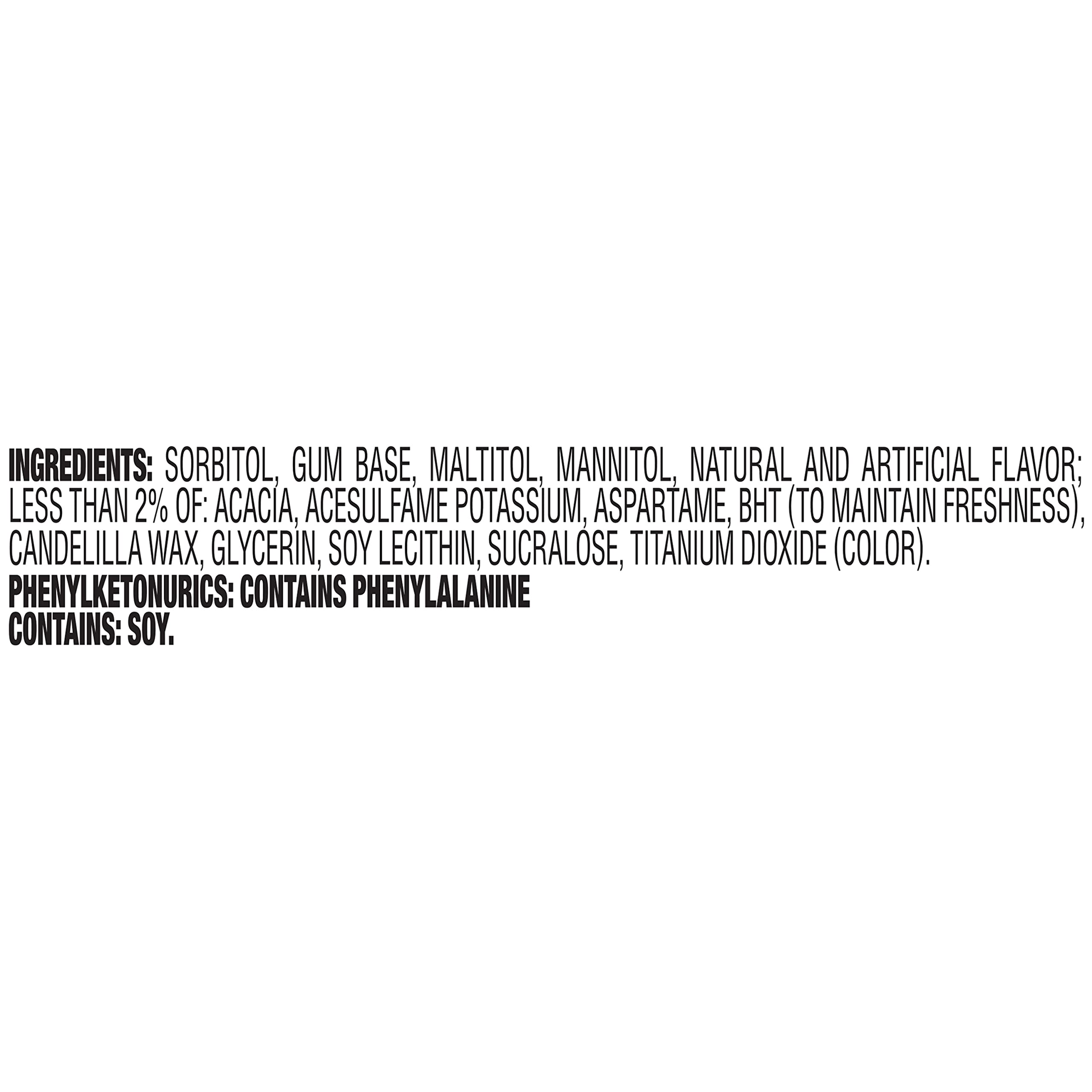 Dentyne Ice Peppermint pack-back highlighting sugar-free gum.
