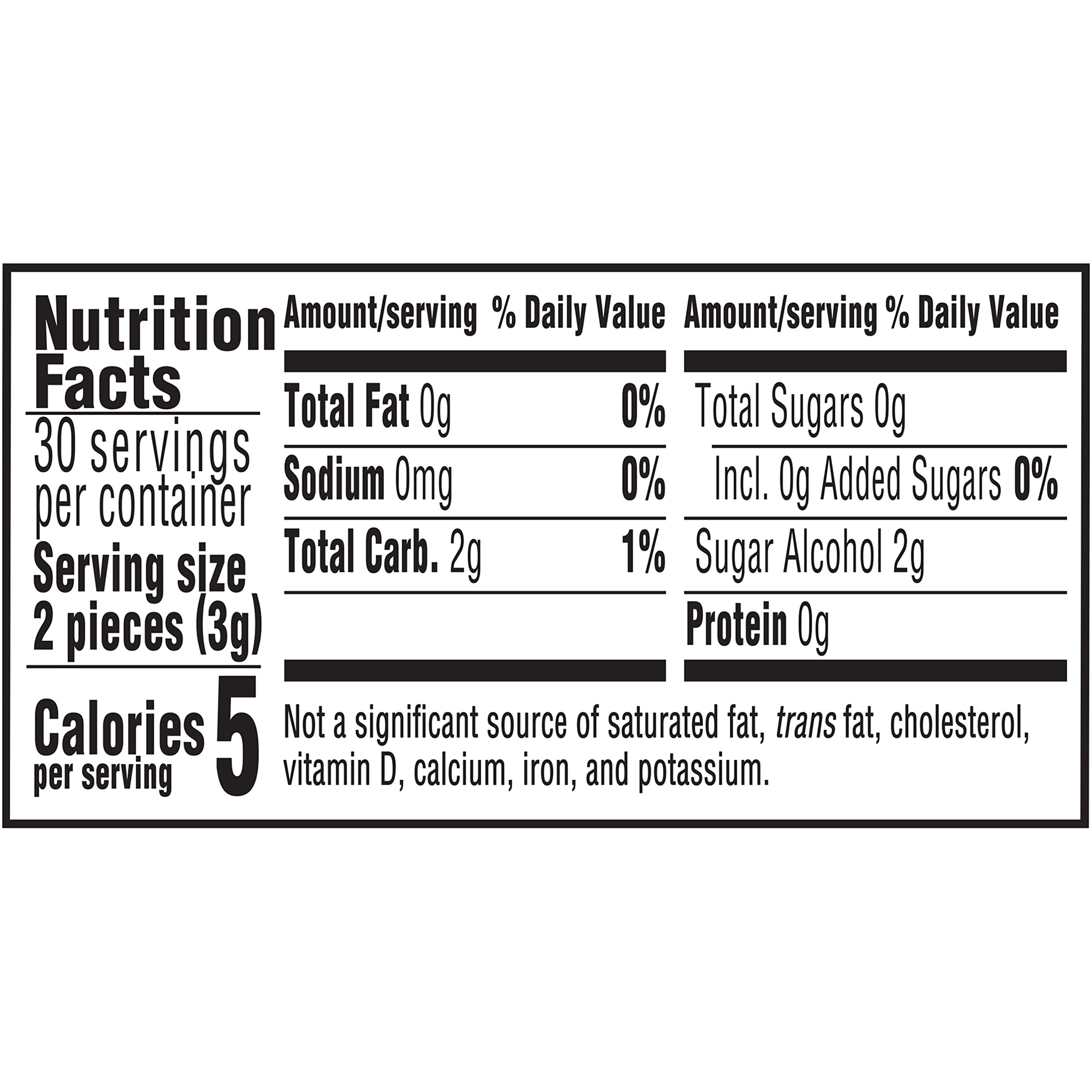 Dentyne Ice Peppermint pack-front showing six-bottle bulk.