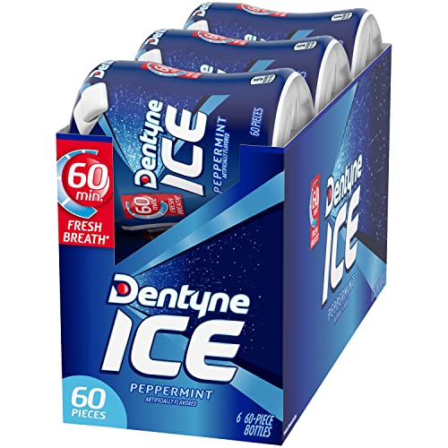 Dentyne Ice Peppermint sugar-free option for calories-conscious chewing.