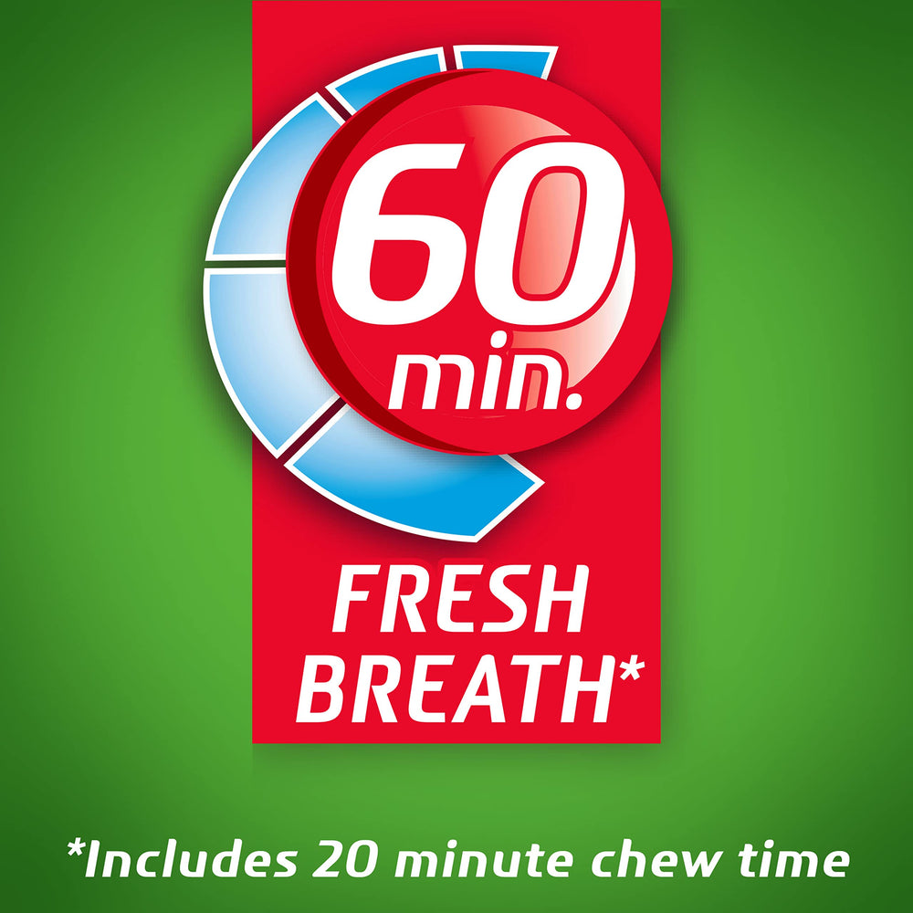 Dentyne Ice Spearmint pack in hand shows on-the-go breath freshening.