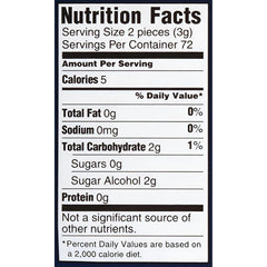 Dentyne Ice Peppermint gum 16-piece pack side view showing contents.