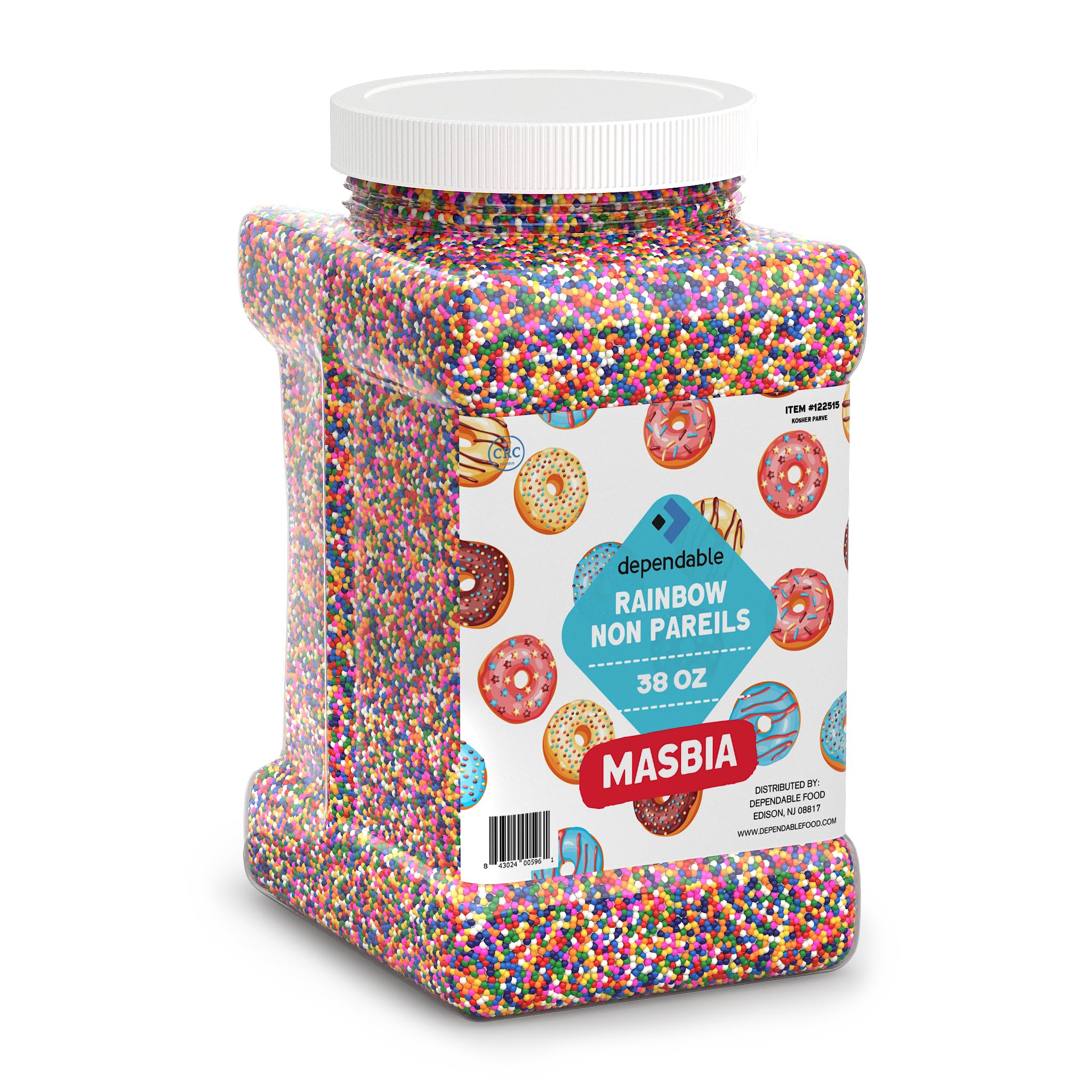 Dependable Food Rainbow Nonpareils jar for cake decorating
