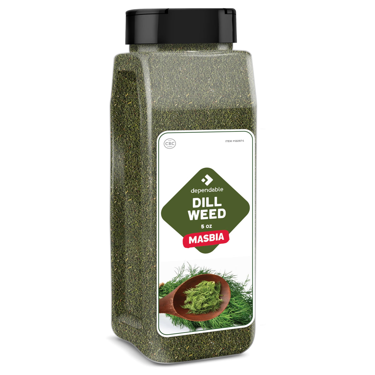 Dependable Foods Dill Weed jar showcases the 5 oz container for daily seasoning.