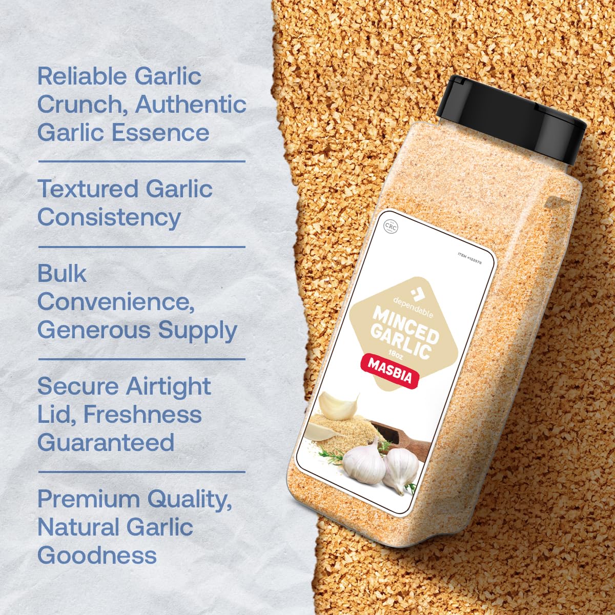 Dependable Foods Minced Garlic marinades benefit from natural aroma and consistent texture.