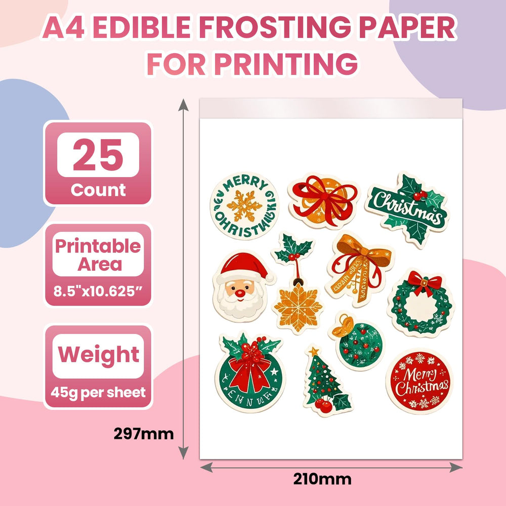 Derzio frosting sheets designed for printable designs on cakes and cookies