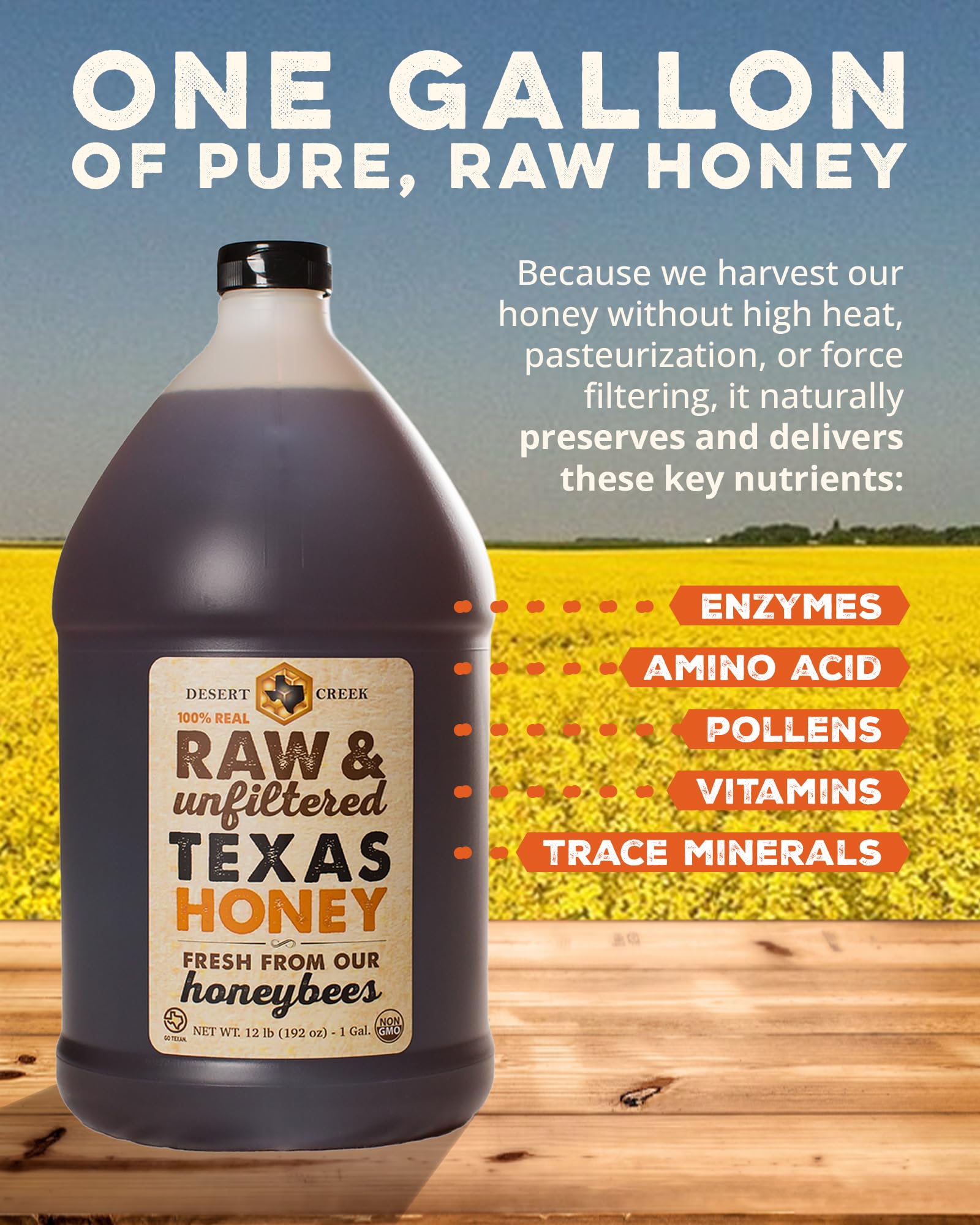 Desert Creek Honey beehive view shows authentic Texas origin