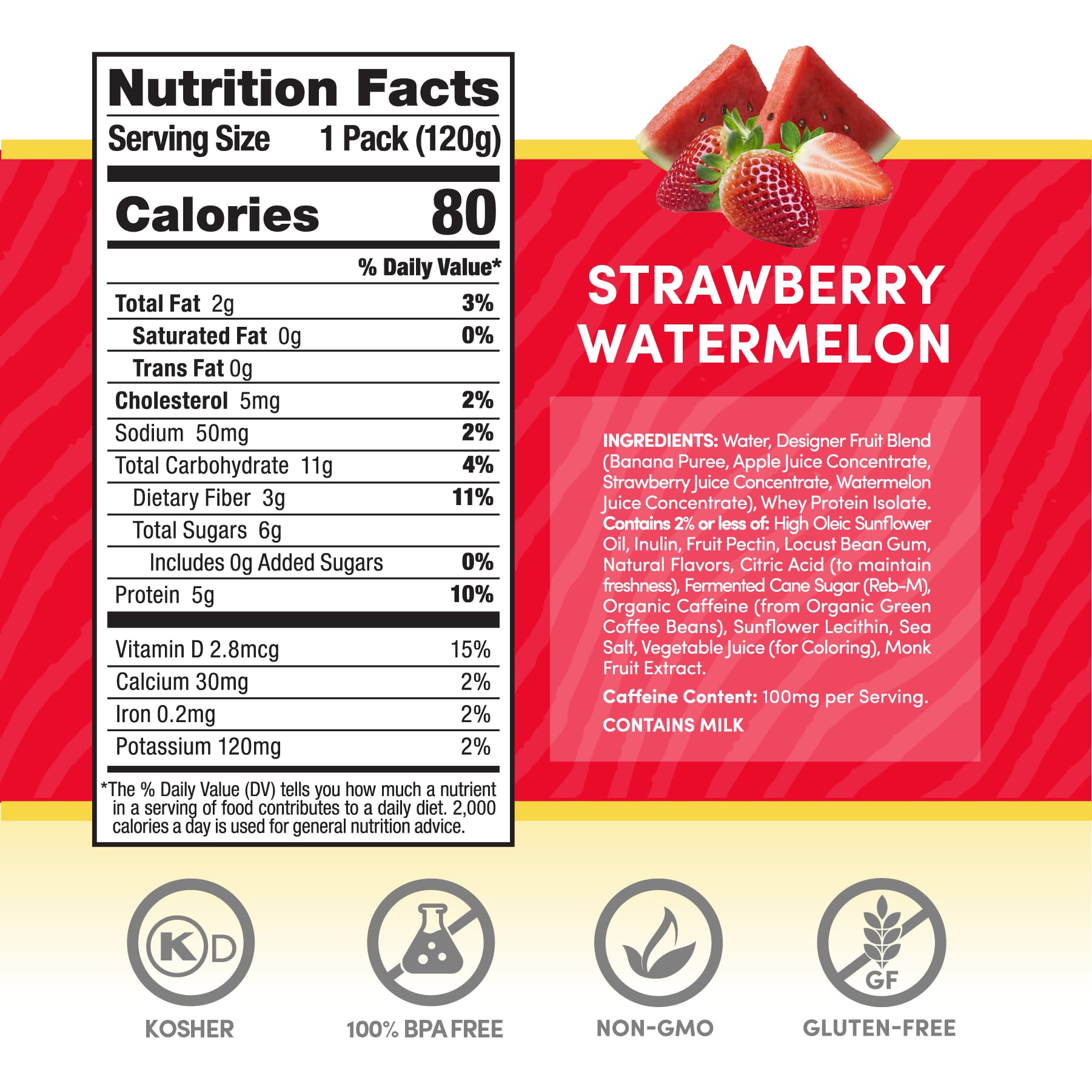 Designer Wellness Energy Smoothie BPA-free packaging highlighted for eco-conscious shoppers.