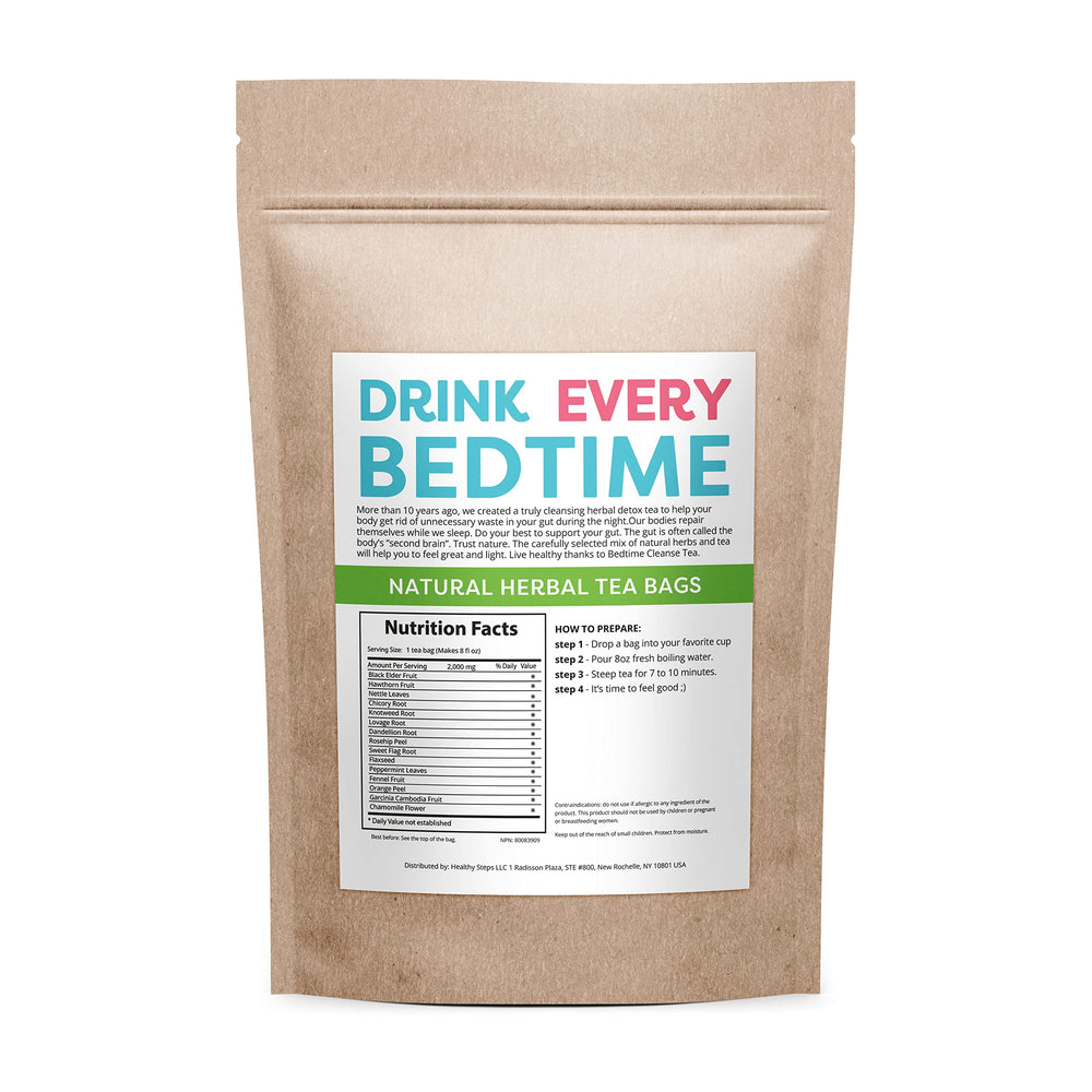 Detox Skinny Bedtime Cleanse Tea bag steeping for gentle night-time support