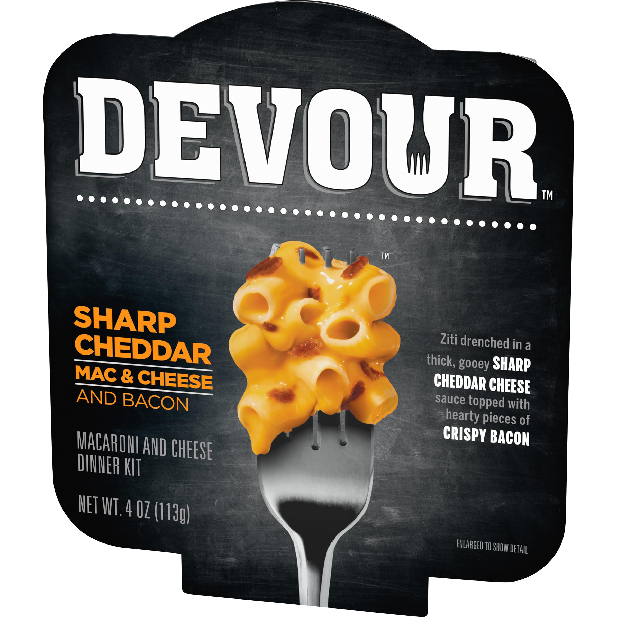 Devour crispy bacon pieces add texture and flavor.