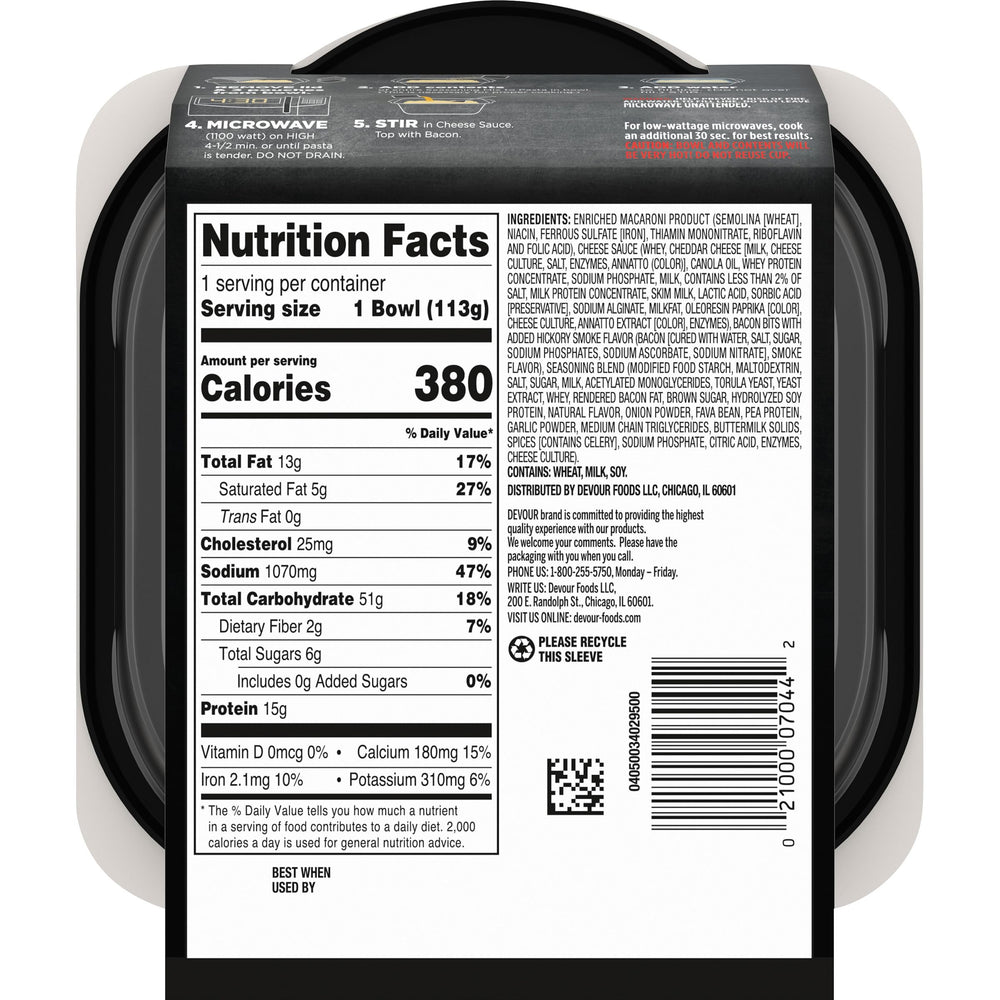 Devour shelf-stable packaging ensures pantry-friendly convenience.