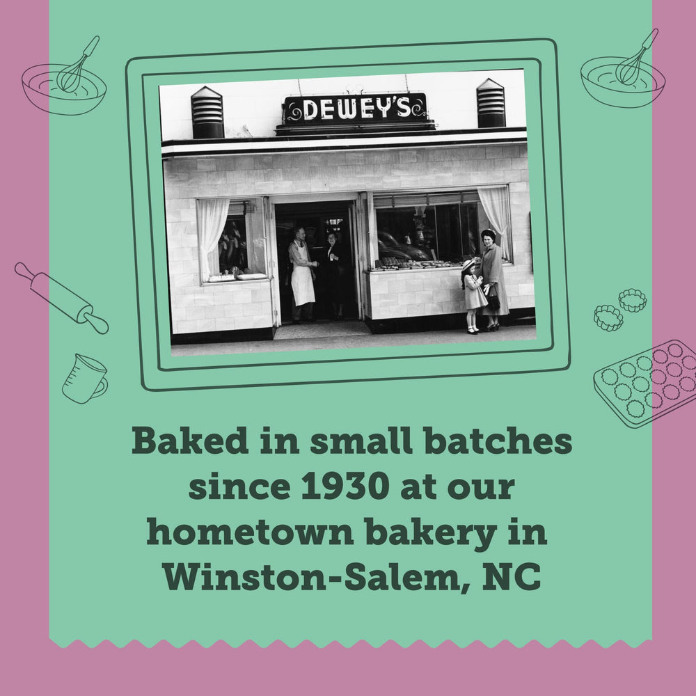 Dewey's Bakery brownie crisp Moravian cookie thin dunk-ready with coffee or milk.