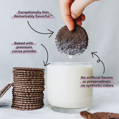 Dewey's Bakery Brownie Crisp serving plate suggests easy sharing with tea.