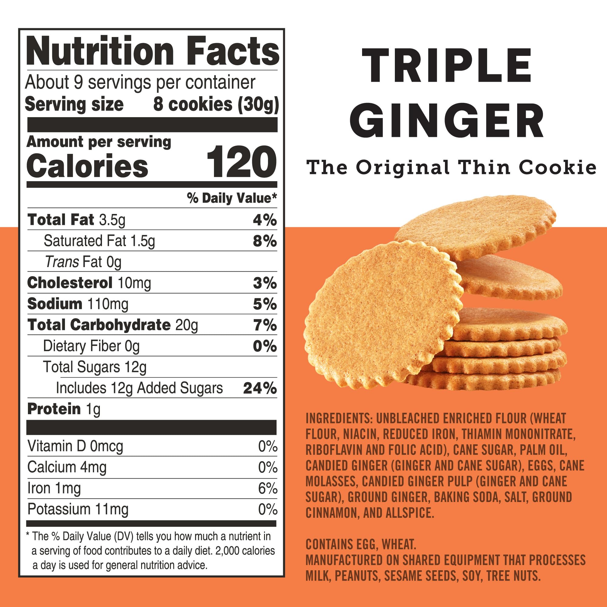 Dewey's ginger candied closeup highlights rich candied ginger in Moravian thin cookies.