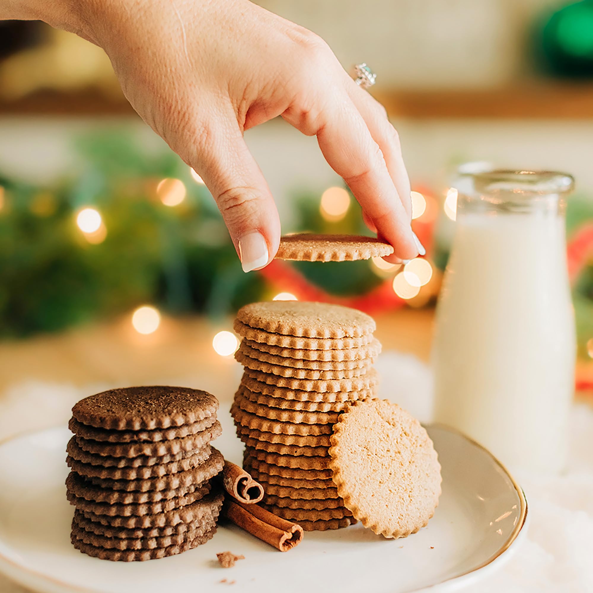 Dewey's Triple Ginger cookies closeup highlights spicy aroma for tea-time snacking