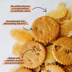 Close-up of Dewey's Bakery Triple Ginger Cookies highlighting real ingredients and ginger spice