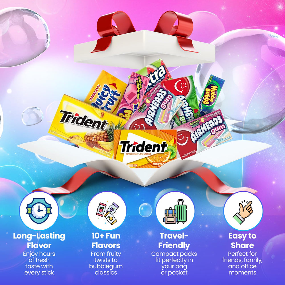 DF LUXURY fruit gum variety pack flavors collection with bright, juicy options.