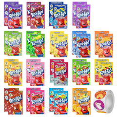 DF LUXURY Kool Aid Packets collection box showcasing 18 flavors for gatherings.