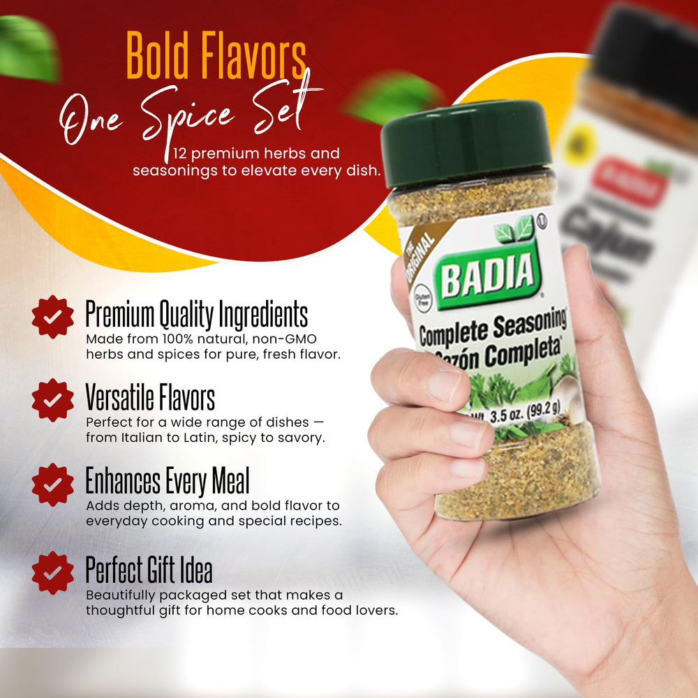 DF LUXURY variety collection shows the 12-spice lineup for versatile dishes.