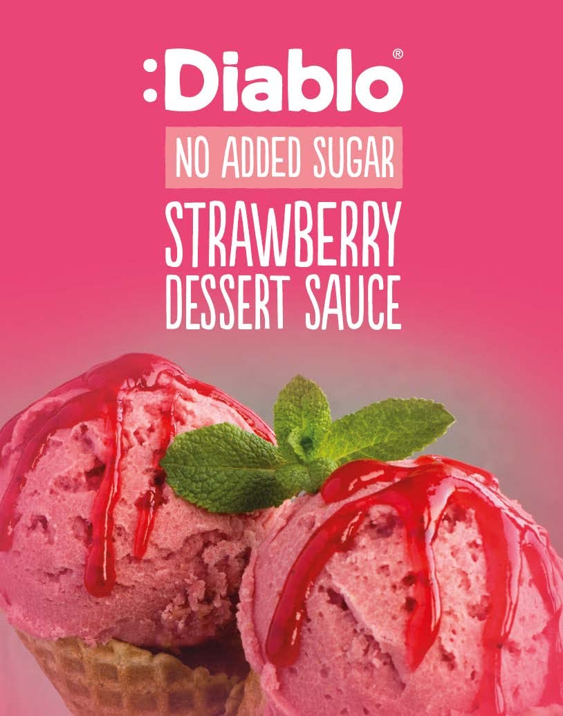 Diablo Strawberry Sauce on porridge provides a naturally sweet, low-calorie option