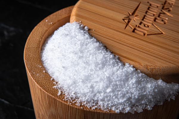 Diamond Crystal Kosher Salt ready on the kitchen counter for seasoning