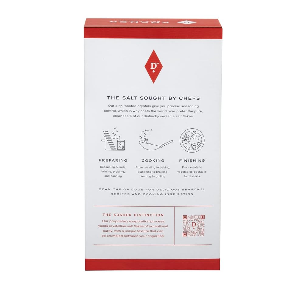 Diamond Crystal Kosher Salt on a measuring spoon for precise adding