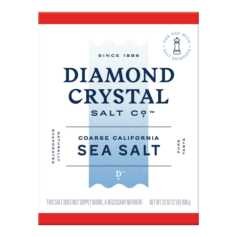 Diamond Crystal Sea Salt 2LB bag with front label, ready for kitchen use.
