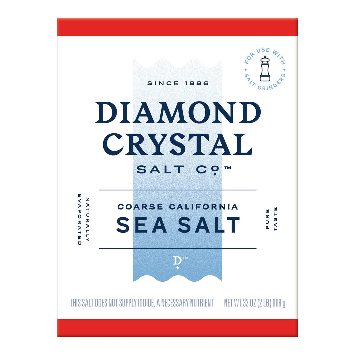Diamond Crystal Sea Salt 2LB bag with front label, ready for kitchen use.