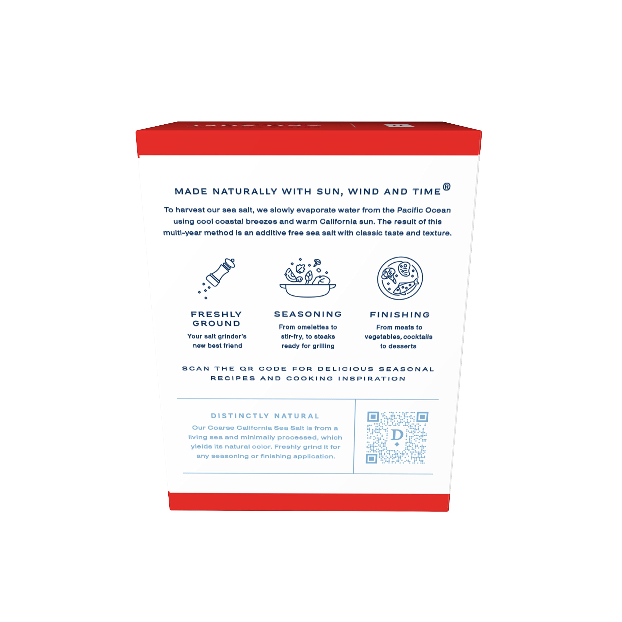 Diamond Crystal Sea Salt 2LB salt crystals pouring for quick seasoning.