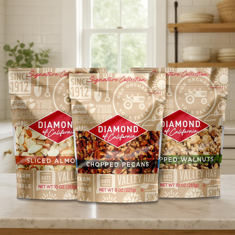 Diamond of California Signature walnut topping on salad for extra crunch and flavor