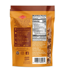 Diamond of California four-pack display showing convenient snack option