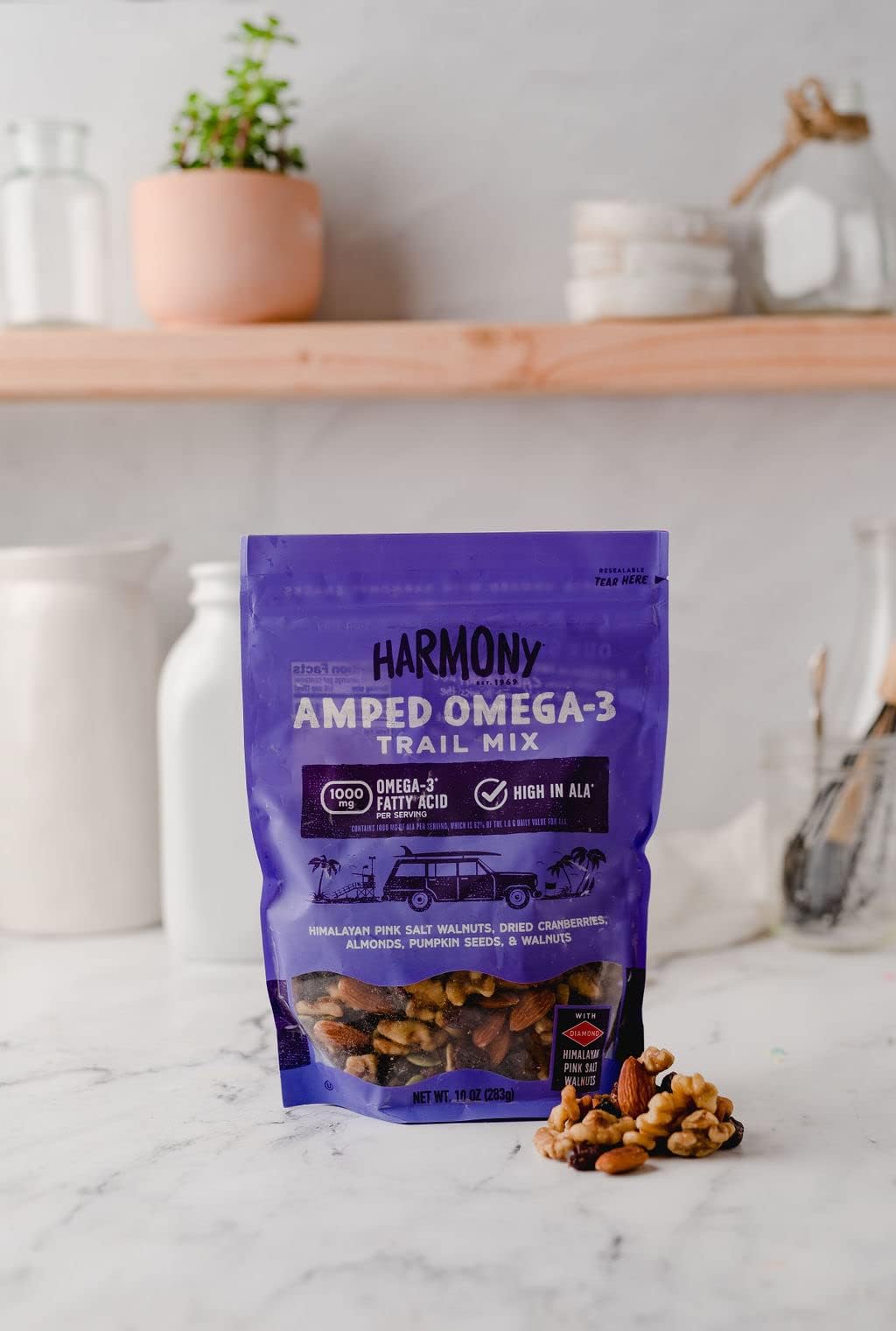 Pumpkin seeds add texture to Harmony Amped trail mix.