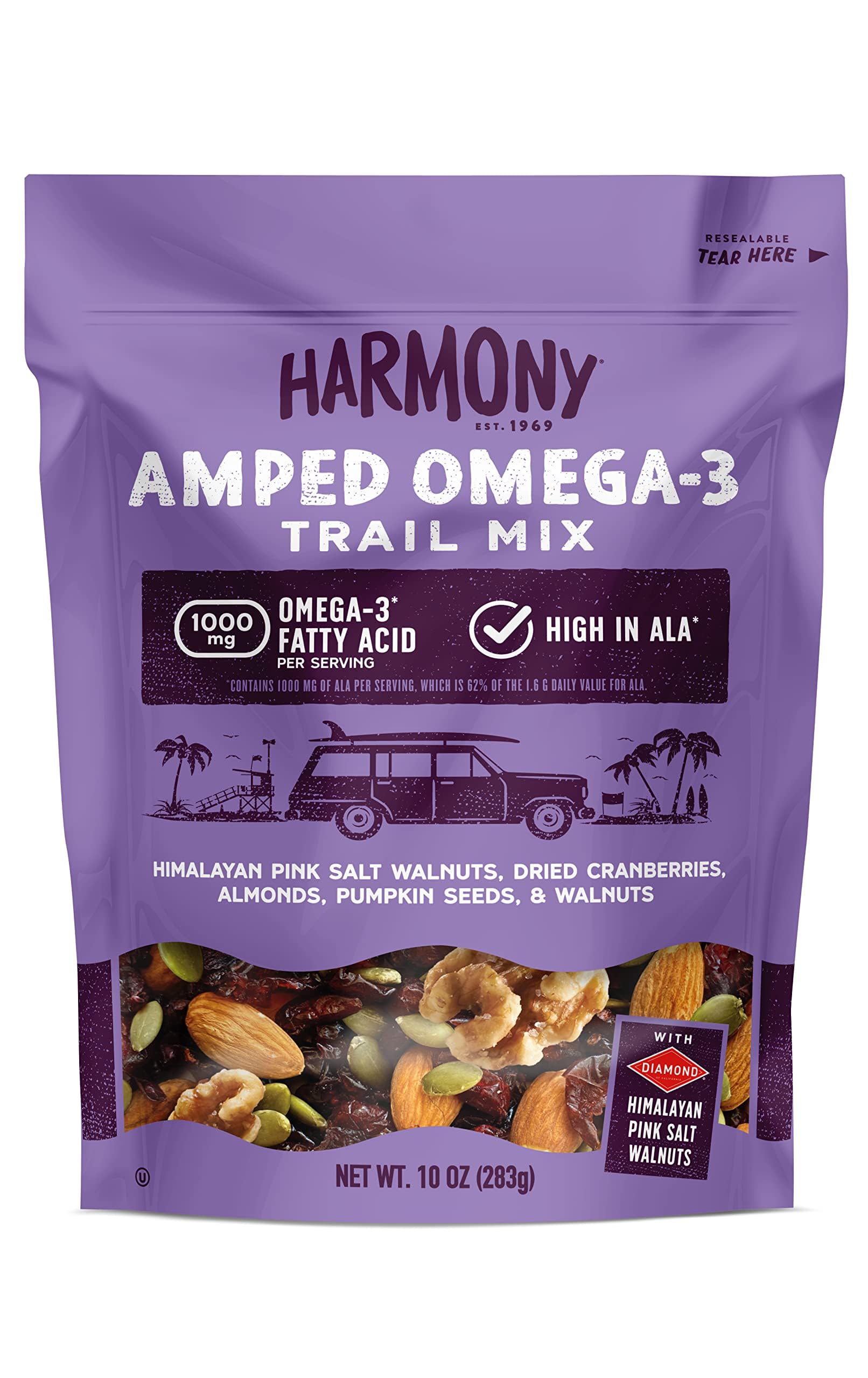 Diamond of California Harmony Amped trail mix in a 10oz pack for on-the-go snacking.