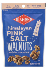 Diamond of California Himalayan Pink Salt Walnuts closeup showing crisp texture and savory coating