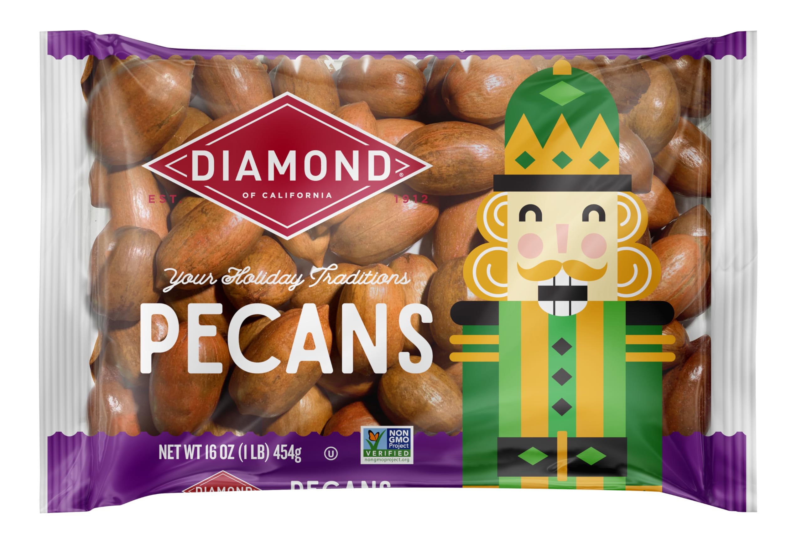 Diamond of California in-shell pecans bag for premium snacking