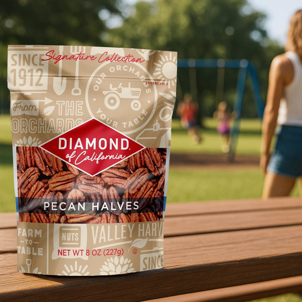 Diamond of California pecans trail mix bowl, versatile ingredient