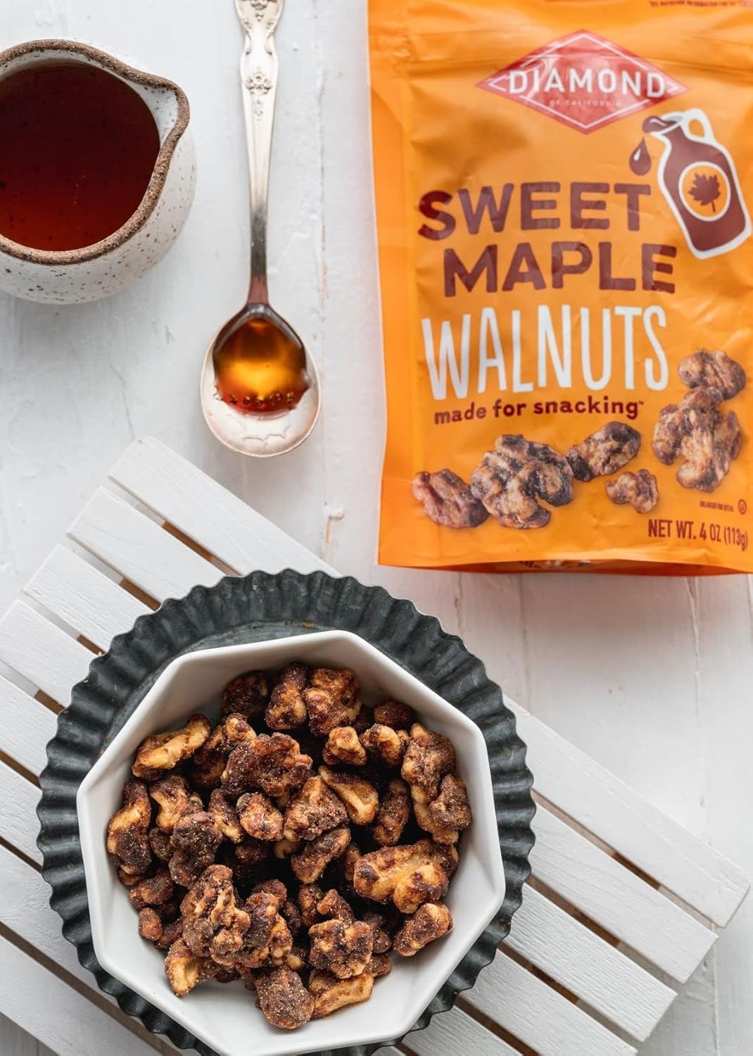 Diamonds Nuts Sweet Maple Walnuts trail-mix-ready for protein-friendly snacking