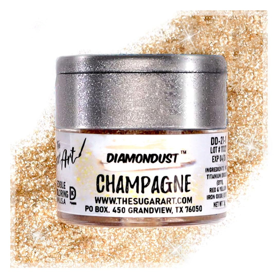 DiamonDust champagne glitter on drinks adds vivid purple sparkle for celebrations
