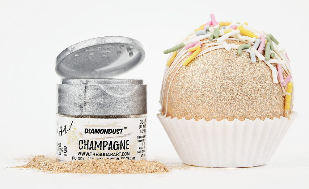 DiamonDust glitter on strawberries and chocolates delivers eye-catching shimmer