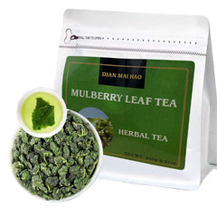 DIAN MAI HAO packaging signals premium, pure mulberry leaves tea.