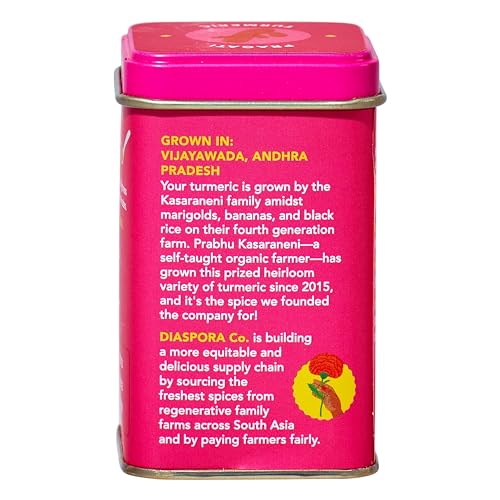Diaspora Co Pragati turmeric from a single-origin farm, supporting regenerative farming.