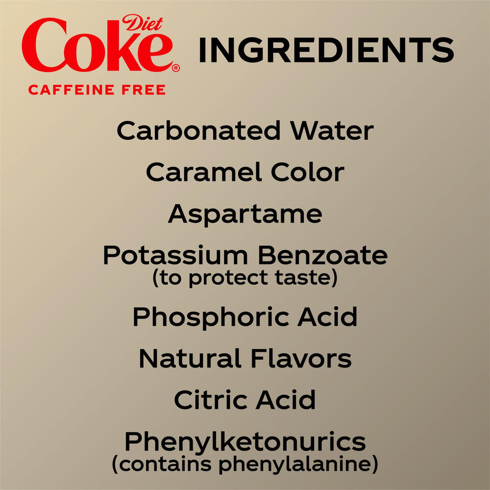 Diet Coke caffeine-free zero-calorie option, ideal for daily rituals.