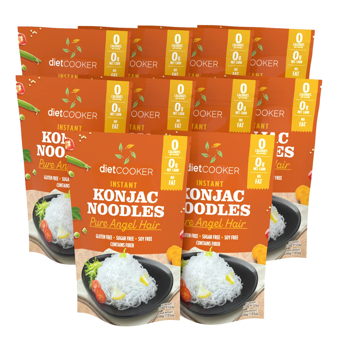 DIET COOKER Shirataki Noodle Angel Hair pack for light, low-calorie meals