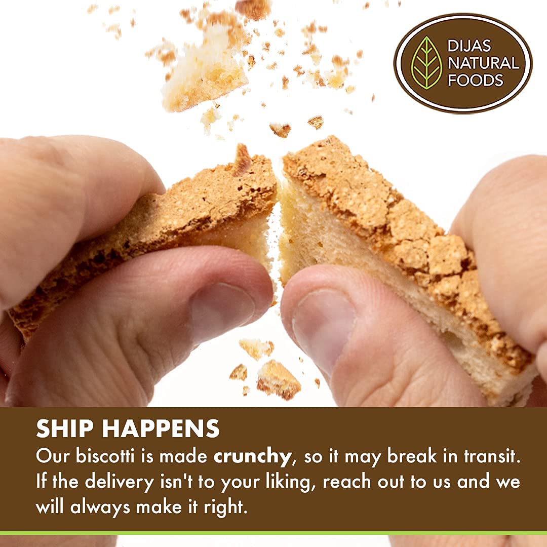 DIJAS Natural Foods biscotti chocolate almond ingredients showcase natural, preservative-free recipe options.