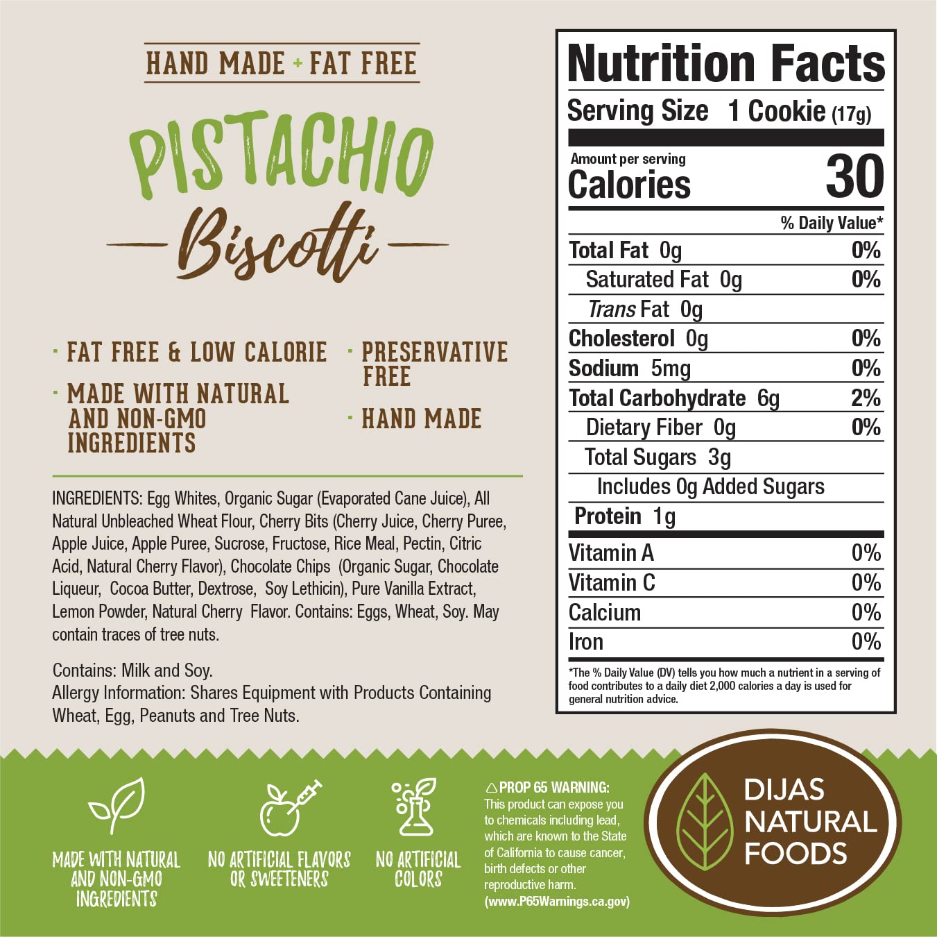 Dijas pistachio biscotti crunch closeup — ideal for dipping and coffee pairings